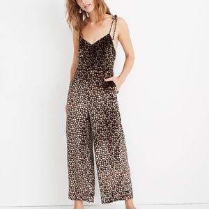 Madewell Velvet Floral Thistle Cami Jumpsuit Size 00